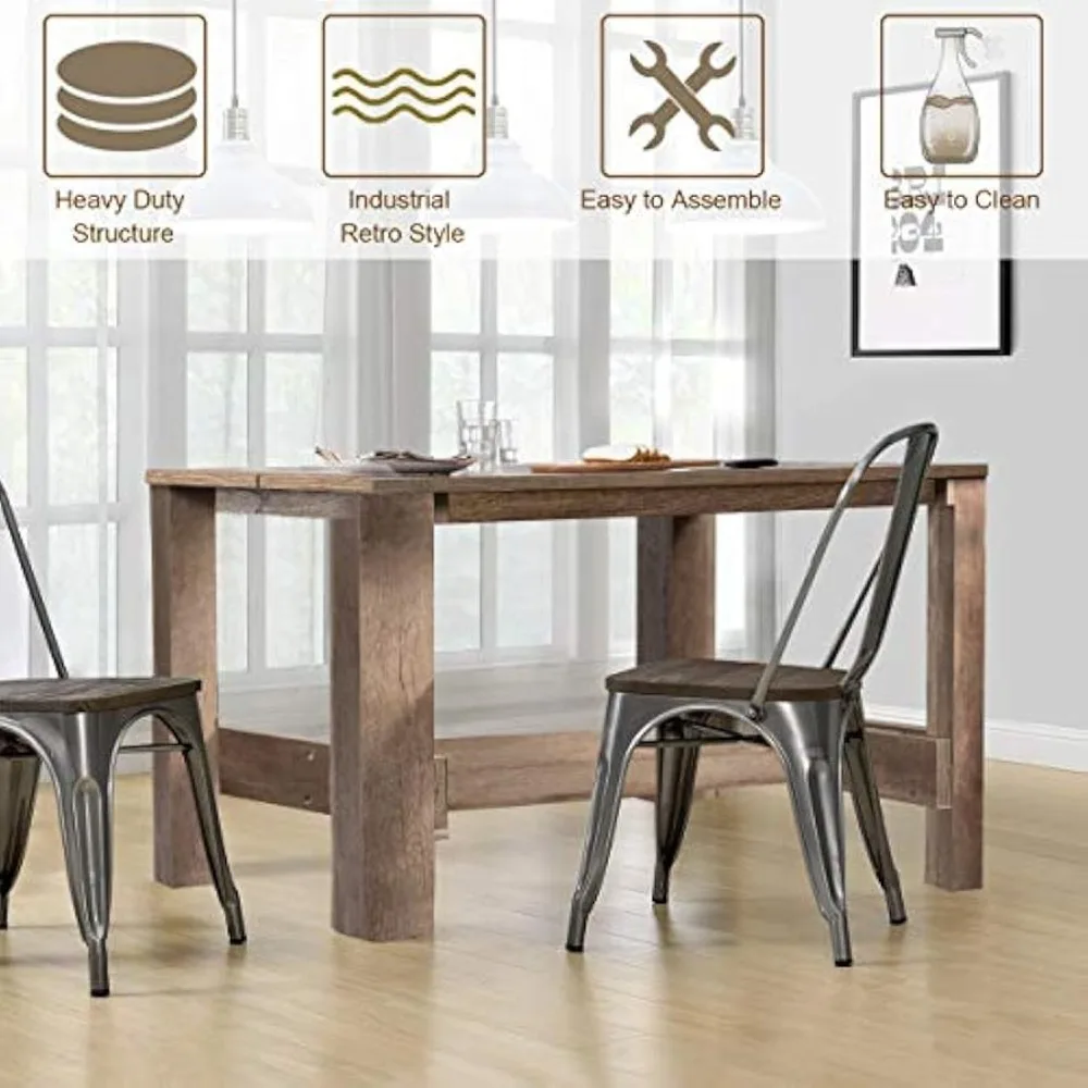 Counter Height Dining Table,Multifunctional Farmhouse Table for Dining Room, Kitchen, Bar, Pub, Bistro