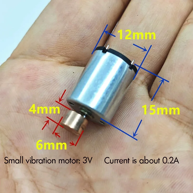 1PC Small size DC1.5V-3V mini vibration motors Large vibration force Micro motor With copper eccentric electric machinery