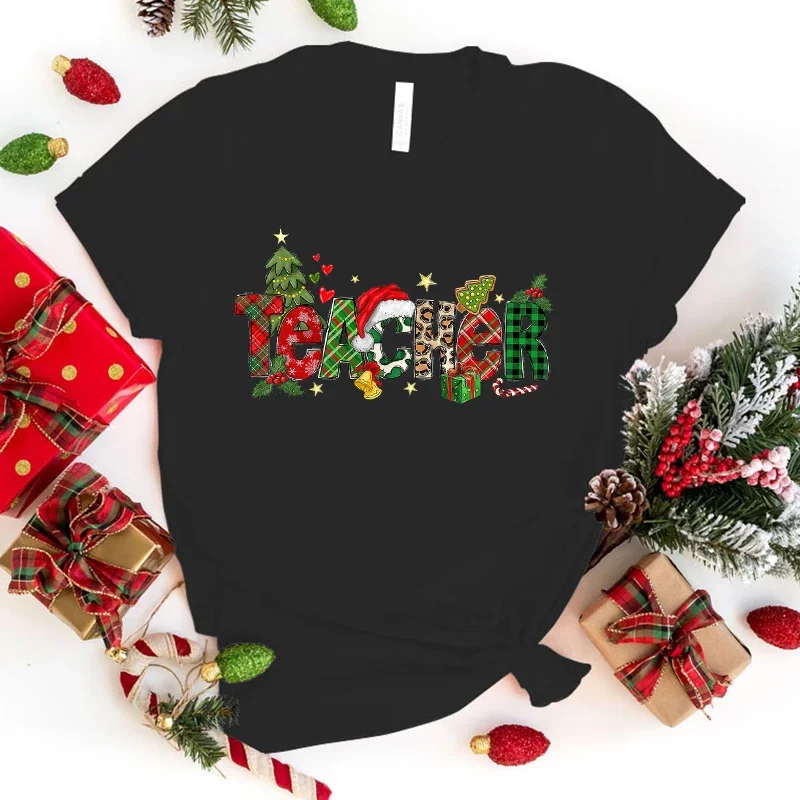 New Hot Christmas Teacher Print T-Shirts Women Men Summer Casual T-Shirts O Neck Short-Sleeved T-Shirts Fashion Shirts Tee