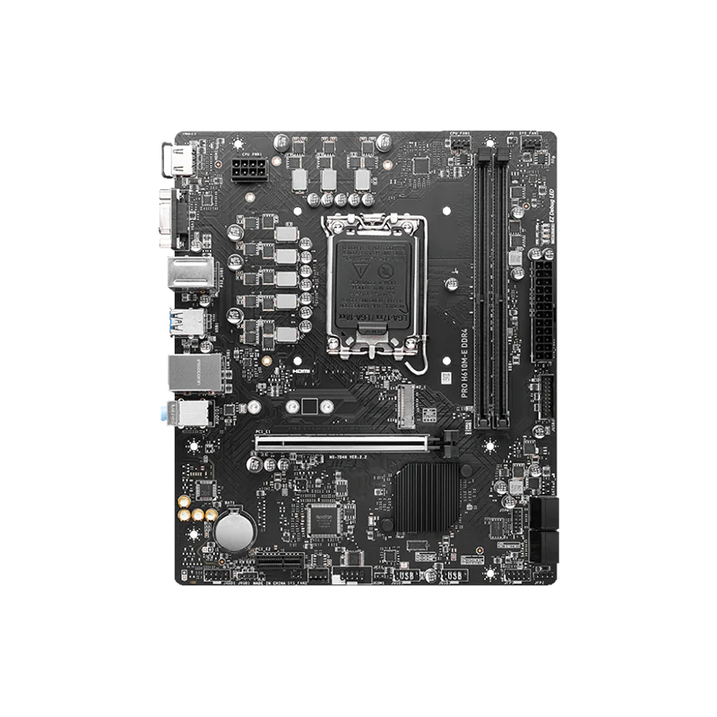 Scheda madre MSI PRO H610M-E DDR4, Micro-ATX - Supporta processori Intel Core di 14/13/12a generazione