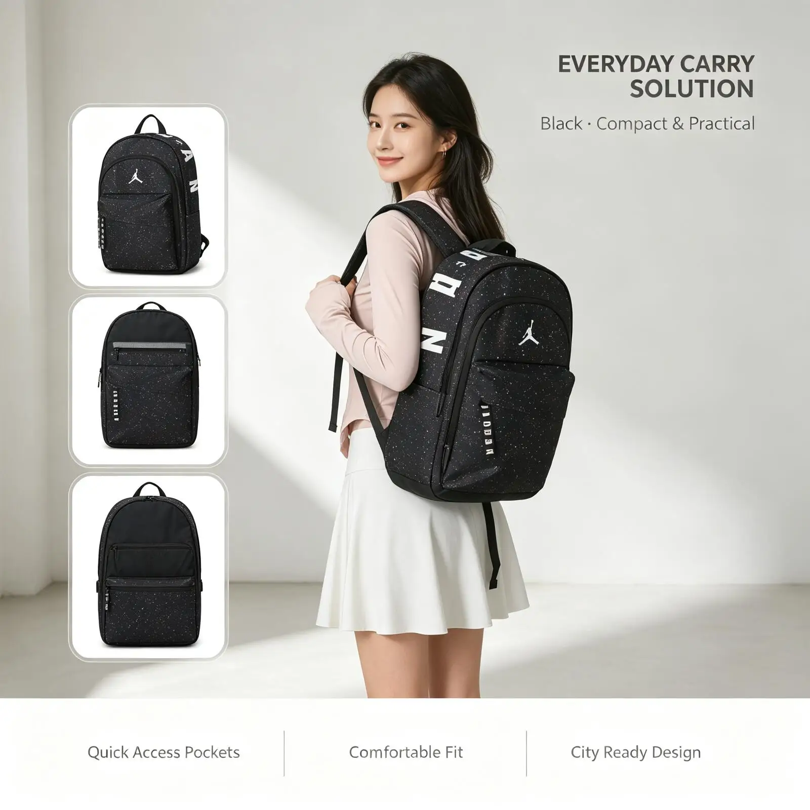 Nike Men's Women's Sports Travel Bags, Casual Fashion Backpacks, Bags For Middle And High School Students JD2433088PS-001