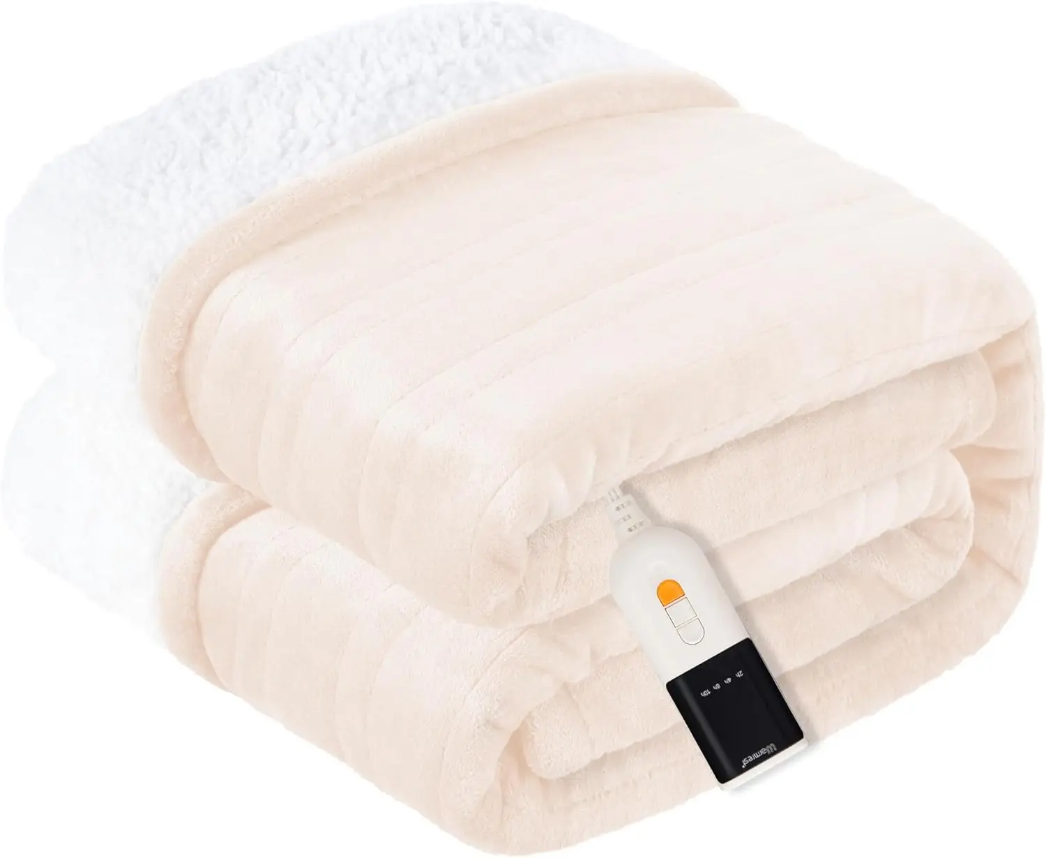 

Electric Heated Blanket Twin Size, 6 Heat Levels Fast Warm-Up, Auto-Off Timer Machine Washable Beige 62x84 Inches