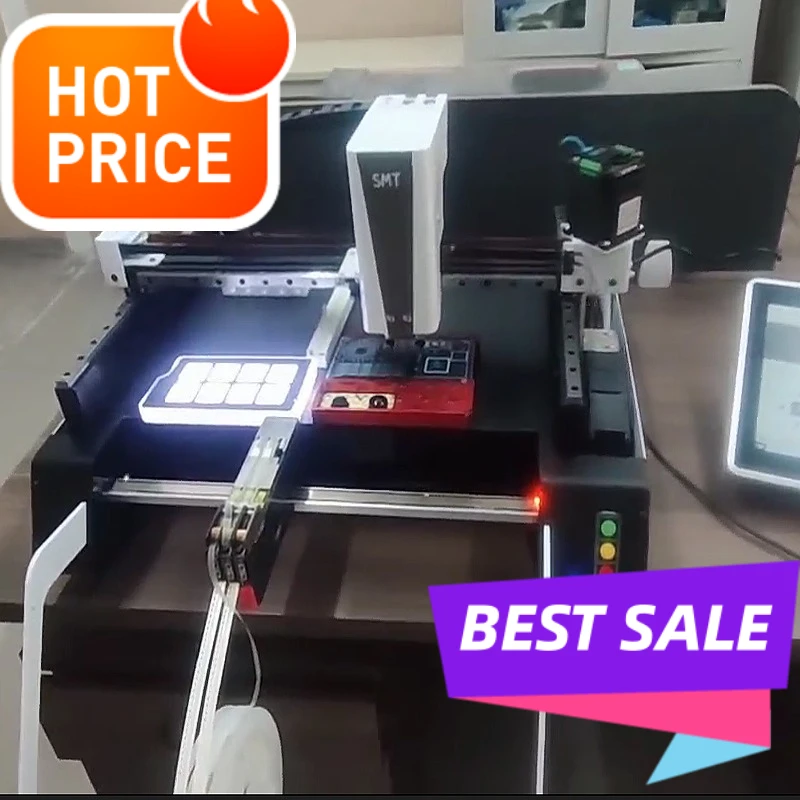 US-Stock Warehouse K1PRO-110V Precision Motorized SMT Pick And Place IC Chip Mounter Machine Multi-Cam System Free Shipped Tooling Processing Compartments Pallets Desk Board Towers Trays Blocks Hubs Vises Pedestals Brackets Flange