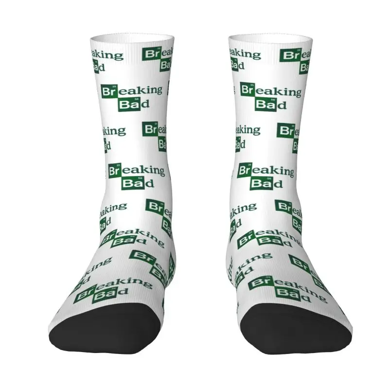 Funny Mens Breaking Bad Dress Socks Unisex Warm Breathbale 3D Printing Crew Socks