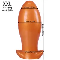 Soft Liquid Silicone Huge Anal Plug Egg Big Anal Dilator Adult Sex Toys For Women Men Big Butt Plug Egg Anal Training Expansion - Image 6