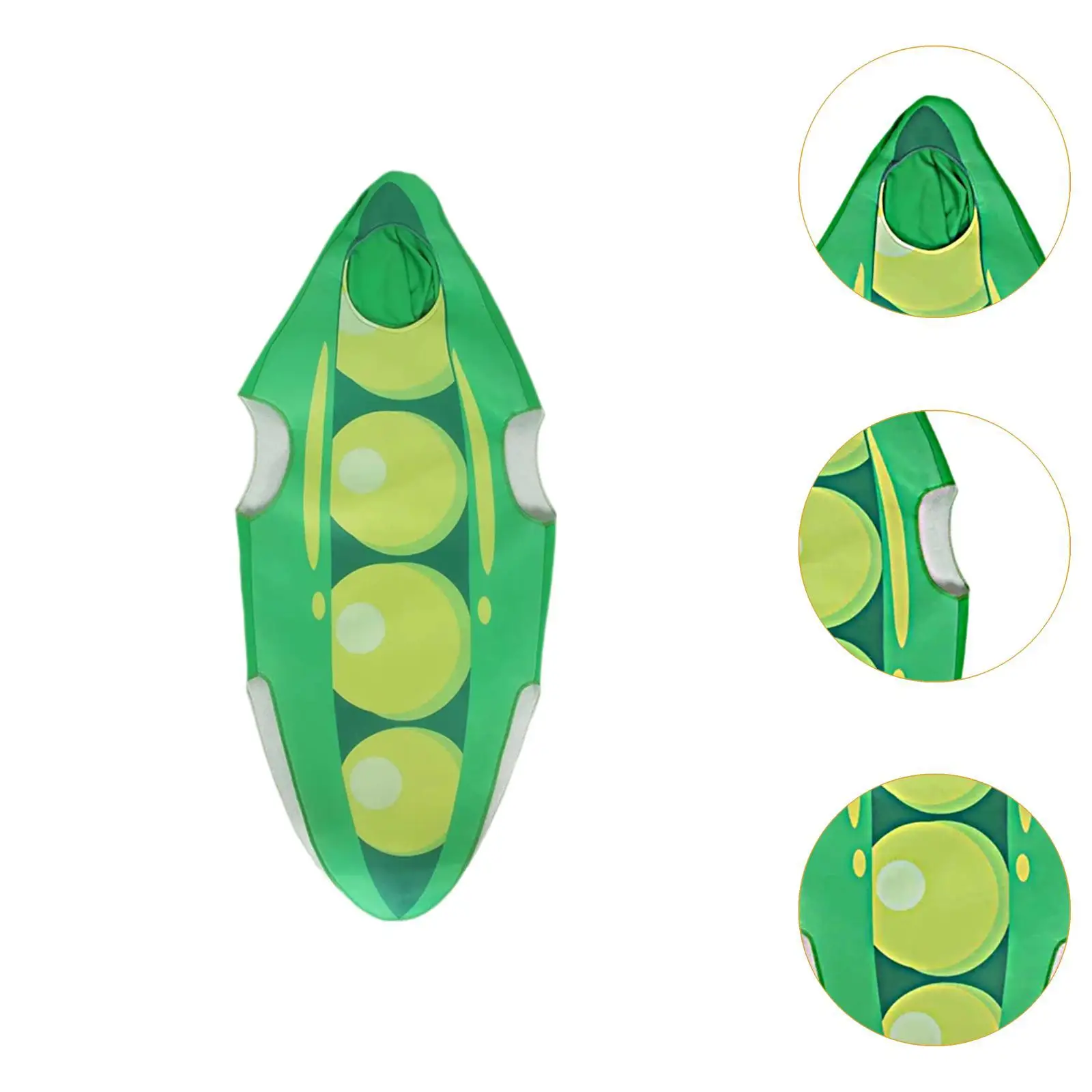 Pea Pod Kostüm, leichter Polyester-Kinder-Gemüseanzug, Halloween-Cosplay-Outfit für das Spielen in der Schule