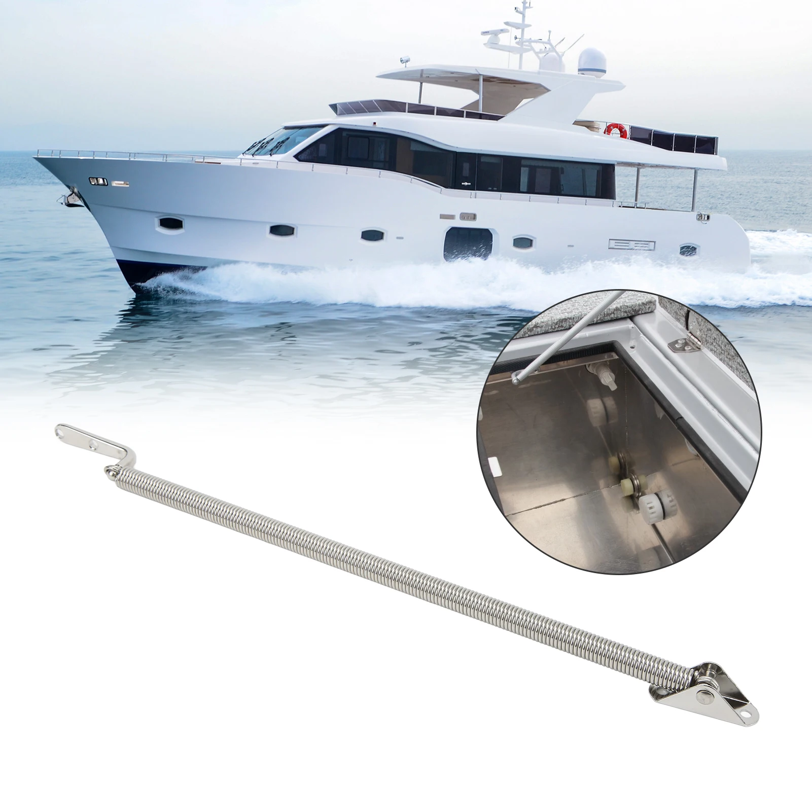 Multifunctional hatch support spring: Made of high-quality stainless steel and widely used in environments such as ships.