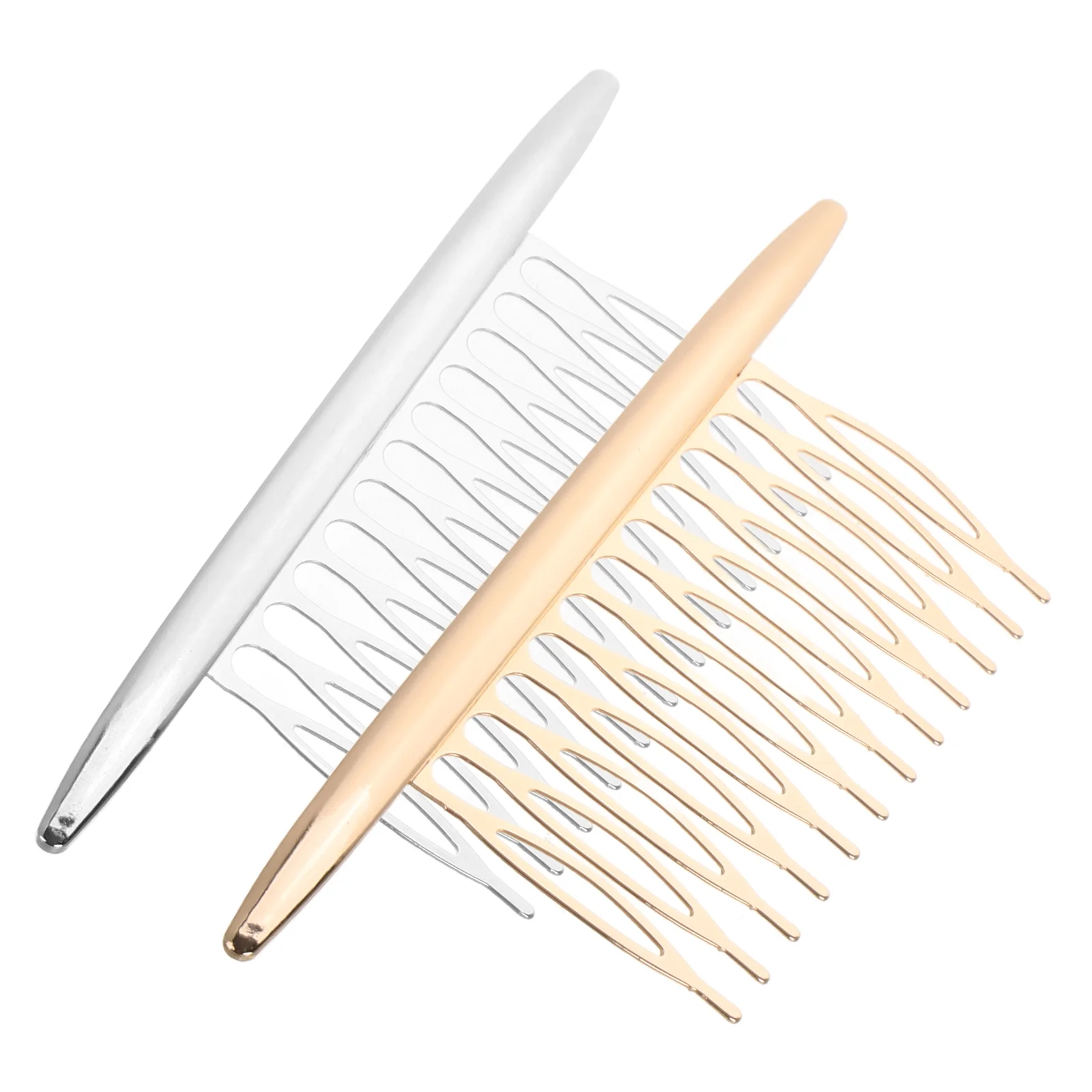 

2 Pcs Simple Alloy Comb Hairpins for Women Piece Girls Accessories Chic Clips Delicate Combs