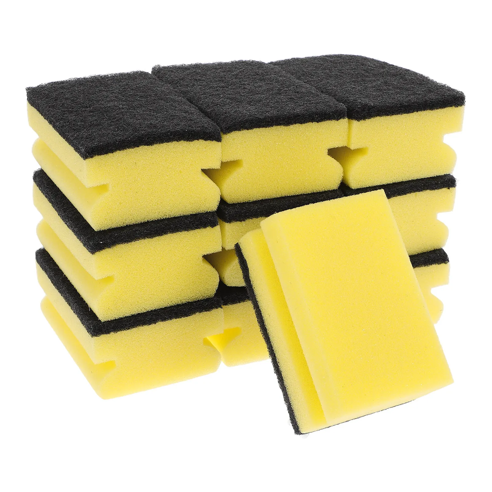 

10Pcs I-Shaped High Density Sponge Dish Scrubber Kitchen Sponge Ergonomic Non-Scratch Multipurpose Cleaning Pads for Household