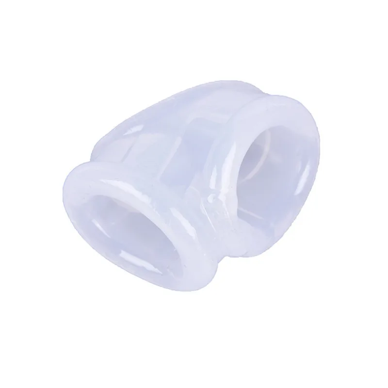 Male Scrotum Ring TPE Reusable Penis Ring Scrotum Squeeze Stretcher Delay Ejaculation Erection Chastity Cage Ball Cock Ring view 6