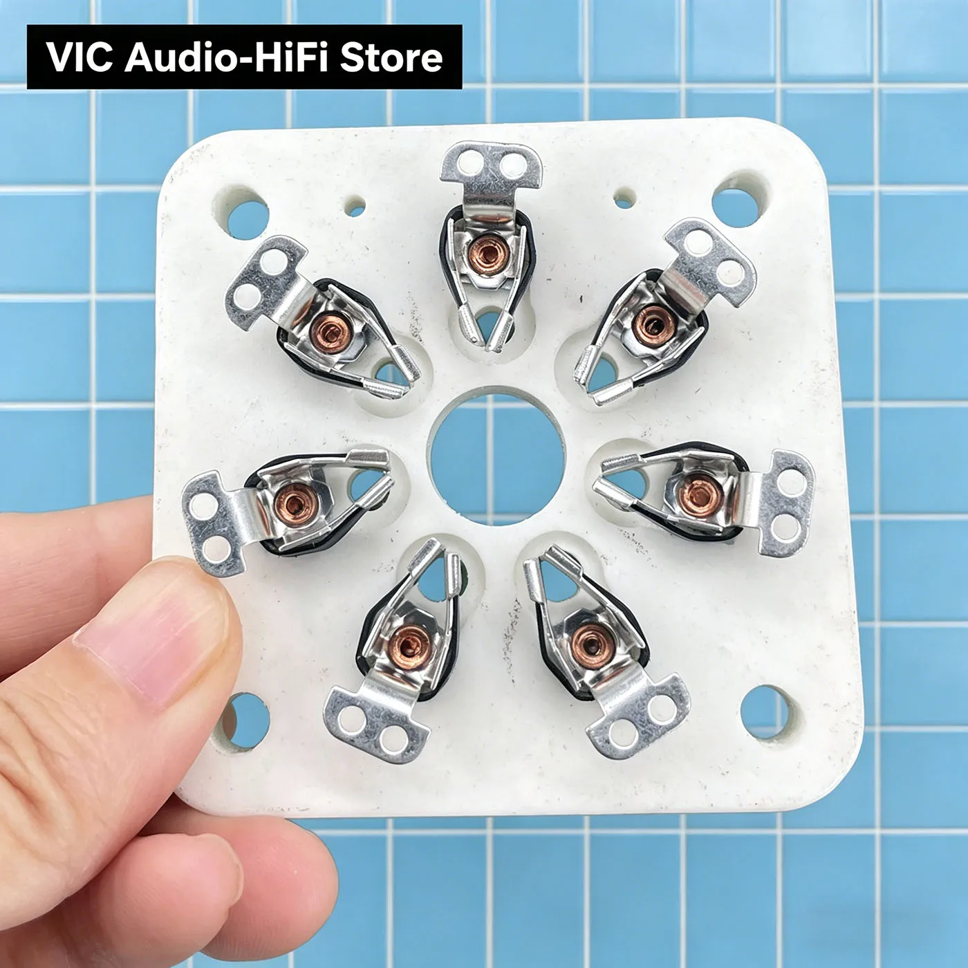 U7G 7pin Ceramic Vacuum Tube Socket GZC7-A FOR 813 FU-13 4B27 5-125B 8001 Tube Amplifier Audio