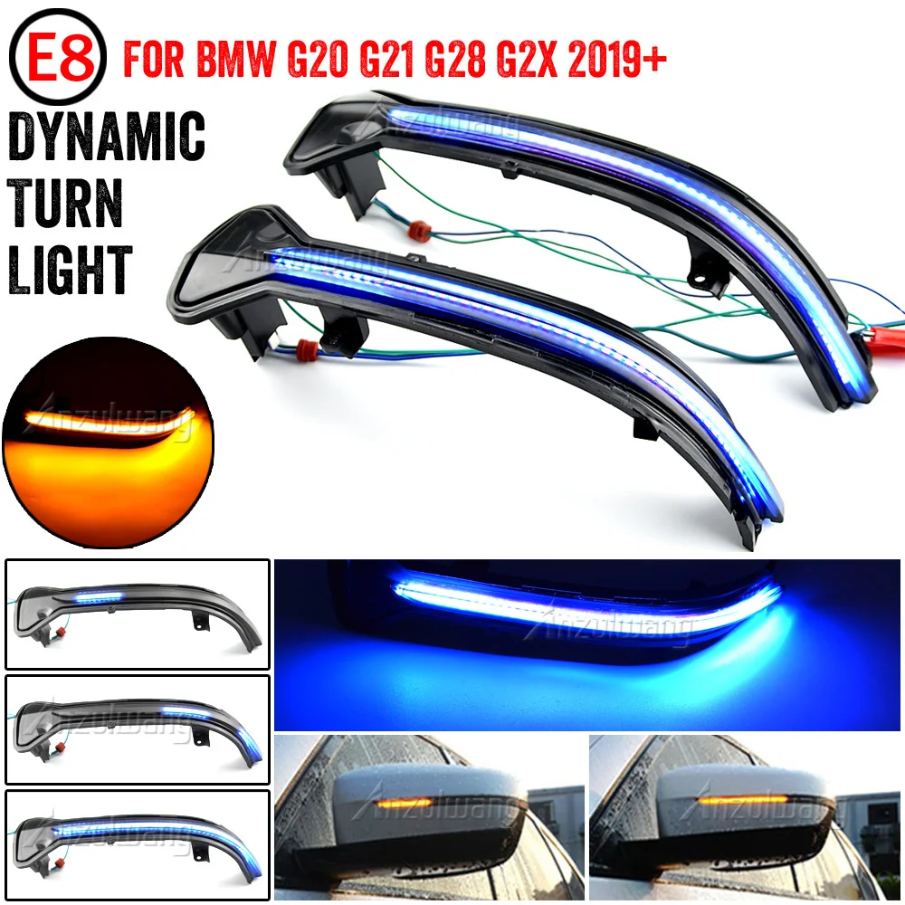 Dynamic Side Rearview Mirror Indicator Blinker LED Turn Signal Light For BMW 3er G20 G21 G28 G2x 2019 2020 Right Hand Drive