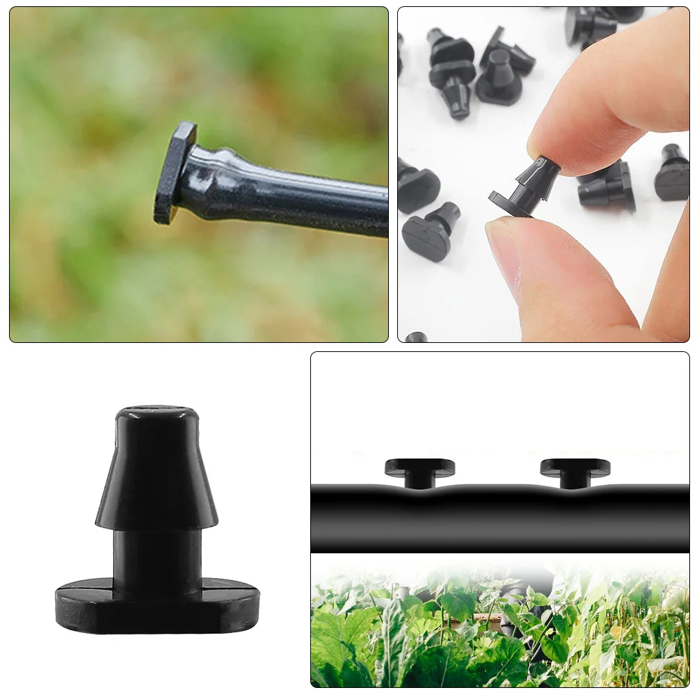 150 Pcs Drip Irrigation Pipe End Plugs Plastic Hole Stopper for Gardening Irrigation Supplies Tubing Fitting Anti Leak Barbed