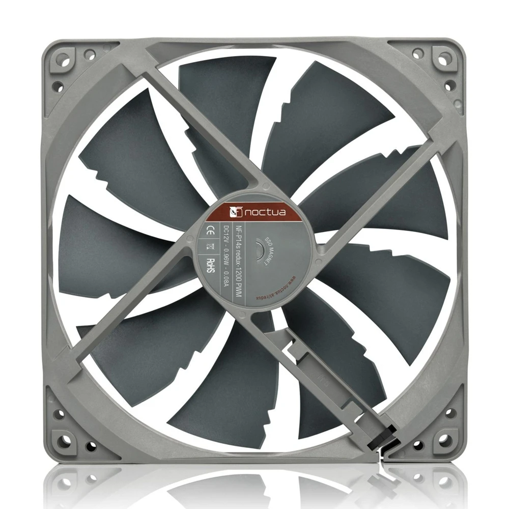 مراوح Noctua NF-P14s redux-1200/1500 PWM. 140 × 140 × 25 مم، 1200 دورة في الدقيقة، 19.8 ديسيبل، مراوح أداء 14 سم، مراوح علبة، مراوح مبردة بالماء