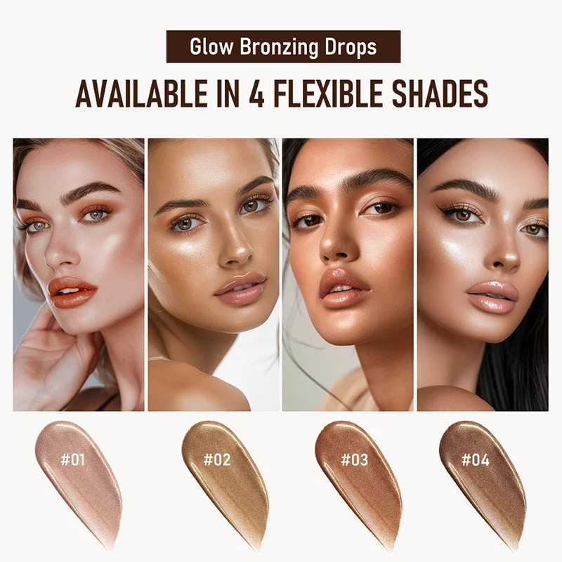 Liquid Highlighter Shading Brightening Makeup Contour Tanning Shine Brown Body Bronzer Face Concealer Cosmeticos Skincare Beauty