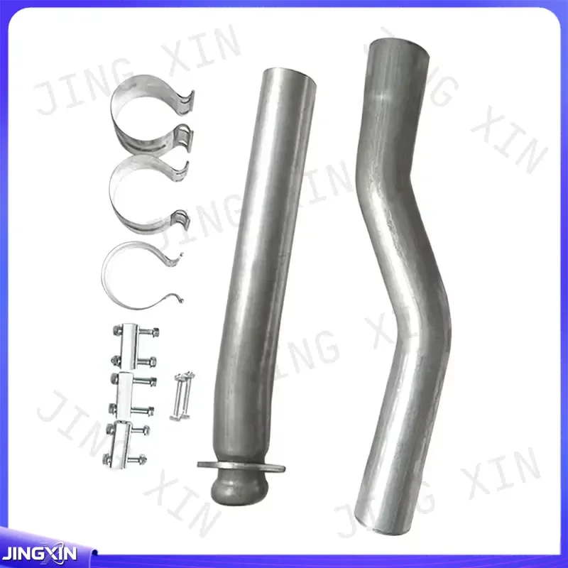 Custom for SS409 3.5 Inch Exhaust Pipe Kit Compatible with 2003-2007 F250 F350 6.0L Powerstroke Diesel Truck Muffler view 4