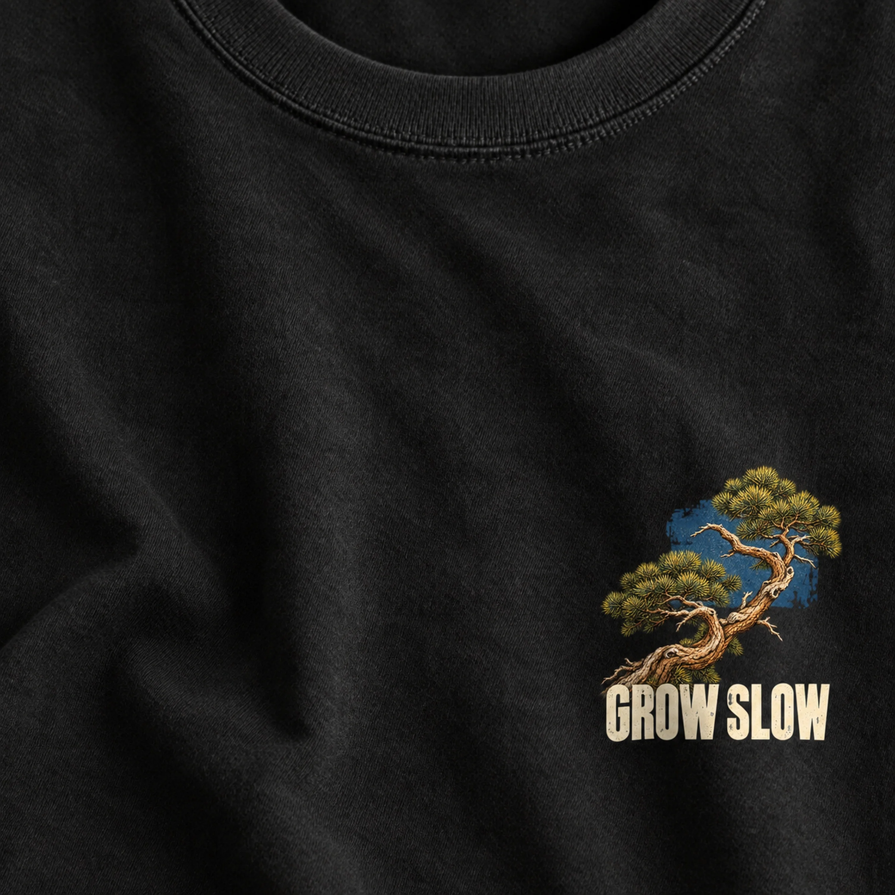 Windswept Pine Grow Slow Graphic T-Shirt