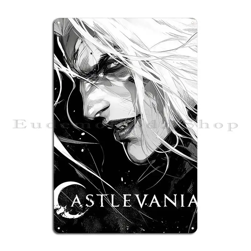 Castlevania Tv Series Alucard Fan Metal Sign Plaques Pub Mural Kitchen Garage Iron Tin Sign Poster