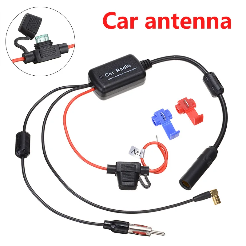 3 in 1 12V SMA DAB FM AM Car Antenna Signal Amplifier Car Radio Anti-interference Amp Booster Aerial 88-108MHz Outdoor ForMarine