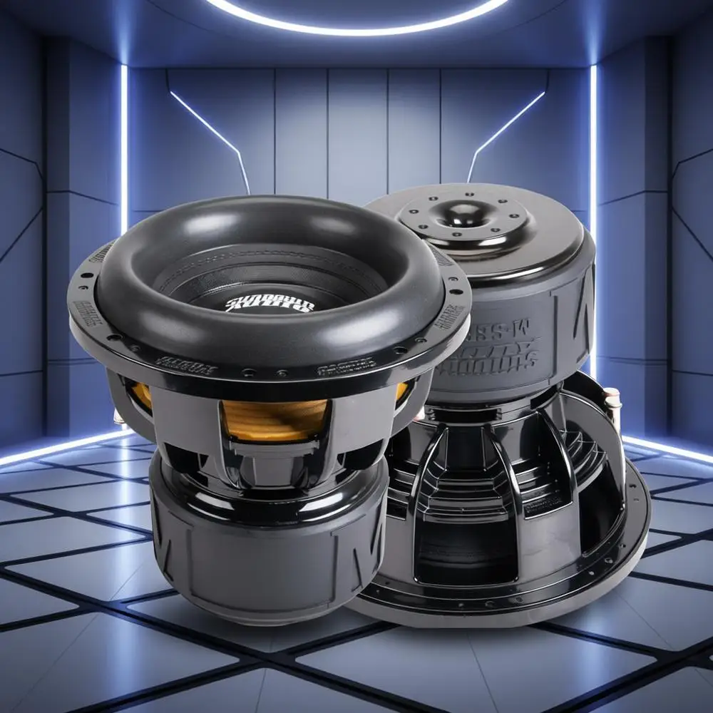 15 مضخم صوت للسيارة مزدوج 2 أوم، قوة الذروة 2000 وات RMS/4000 وات، 3 ملف صوت نحاسي، 35 مم Xmax، محيطي ميجا رول، مغناطيس رباعي، Low-Di #1