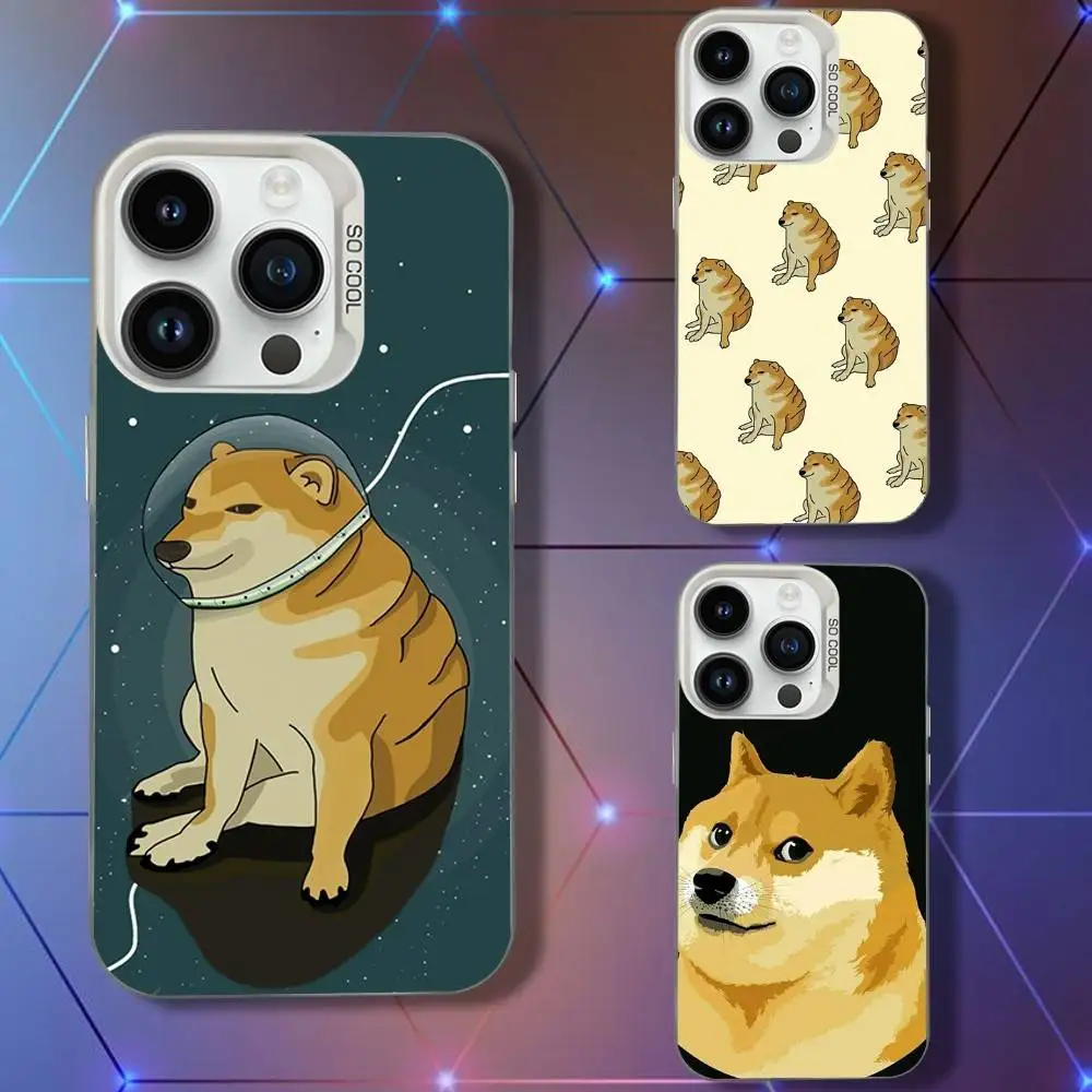 

Cute Cheems Dog Phone Case For iPhone 16,15,14,13,12,11,Pro,XS,Max,Plus,Mini,SE White Candy Matte Shockproof Cover