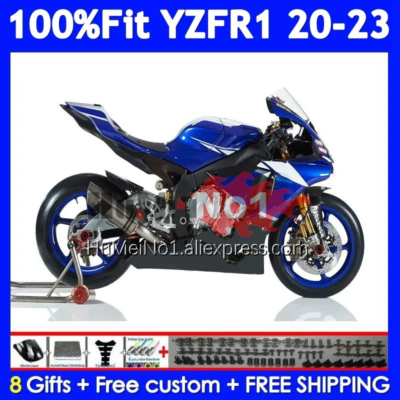 Injection For YAMAHA YZF R1 R 1 1000 YZF-R1 YZFR1 20 21 22 23 24 371No.35 YZF1000 2020 2021 2022 2023 2024 Factory blue Fairing