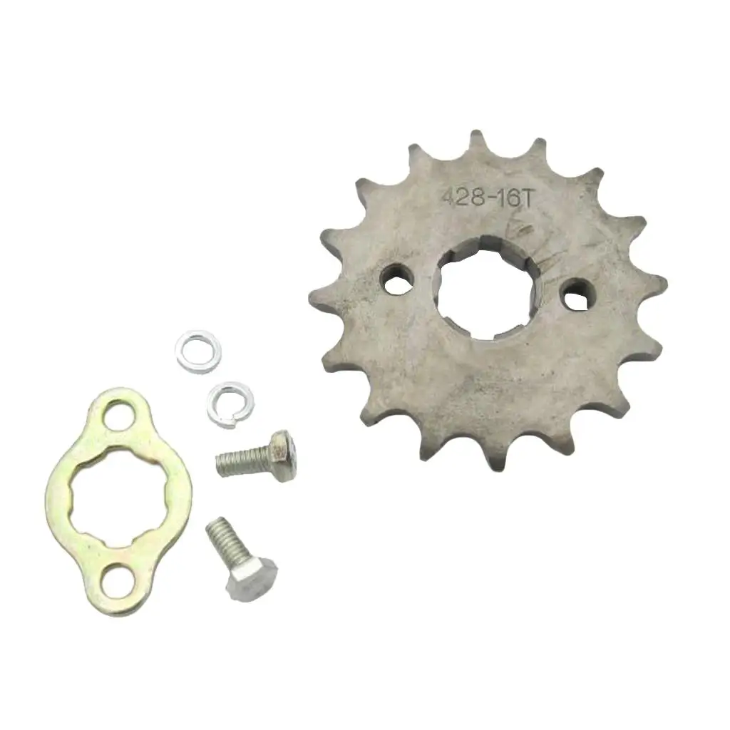 ATV Front Sprocket Cog 428 Drive Chain 16 16T Mounting Hole 34mm 20mm Shaft Drive Sprocket Front Sprocket Cog Chain