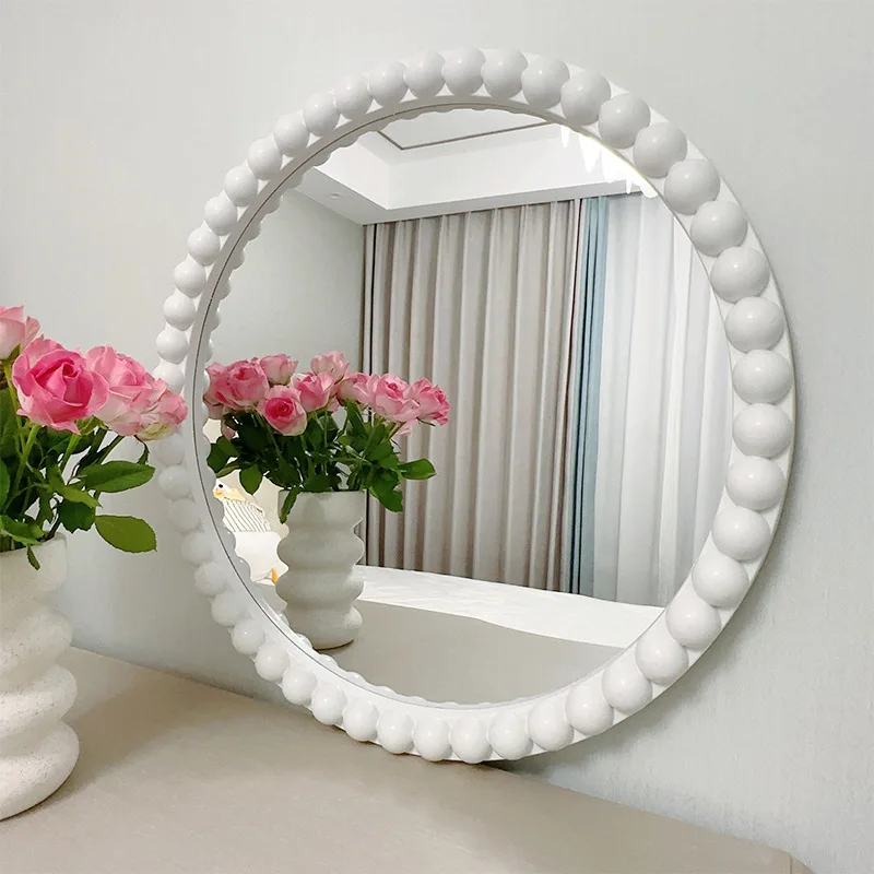 DSA simple creative bathroom wall hanging round makeup mirror bathroom wall hanging bathroom decorative mirror