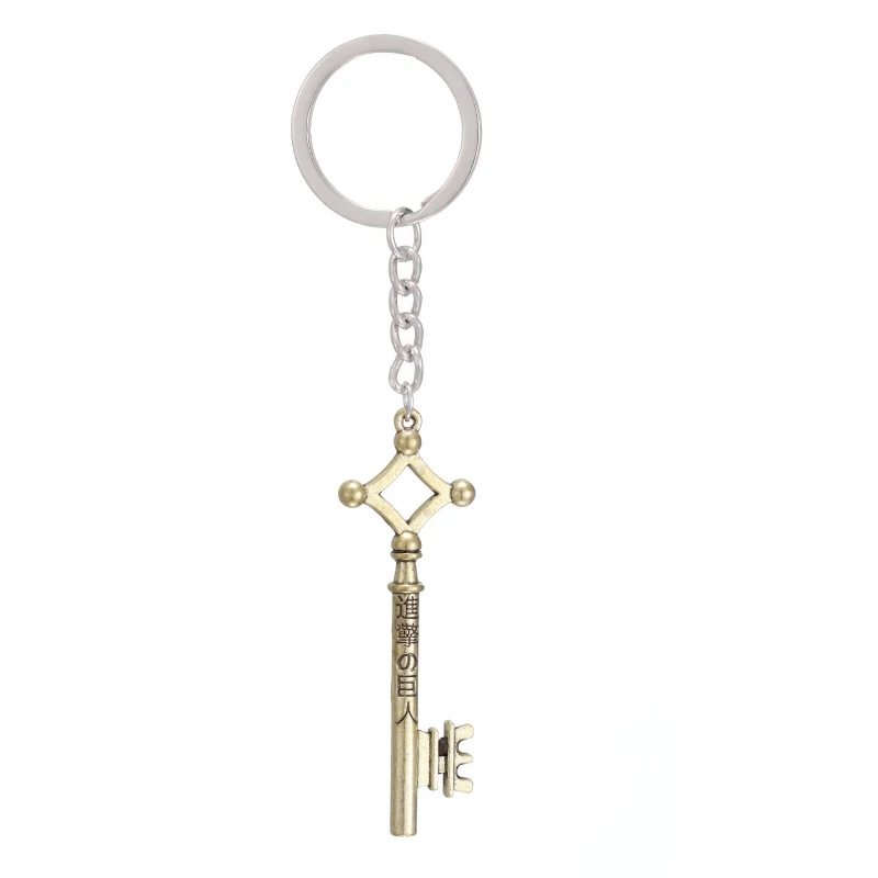 

Attack on Titan Keychain Eren Yeager Shingeki No Kyojin Keyring Key Holder Chain Ring Vintage Fashion Anime Jewelry Cosplay Gift