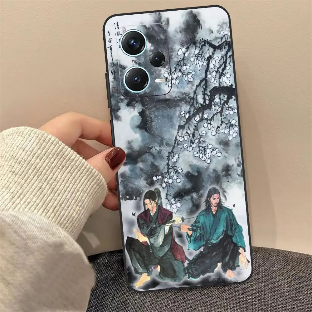 V_vagabond 휴대폰 케이스, 레드미 노트 13 프로 플러스 12 11 A3X A1 A2 13C 12C 블랙 커버