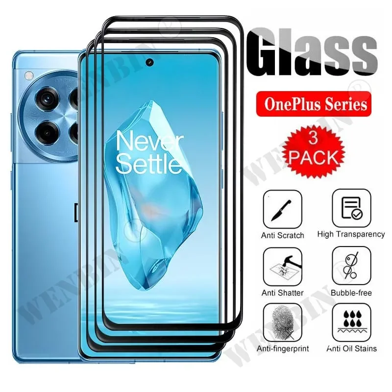 IPhone用強化ガラススクリーンプロテクター,湾曲,3個,モデル12r 12 11 10 9 8 7 pro nord 3 2 lite n300 n200 n30 n20,フルカバー,3個