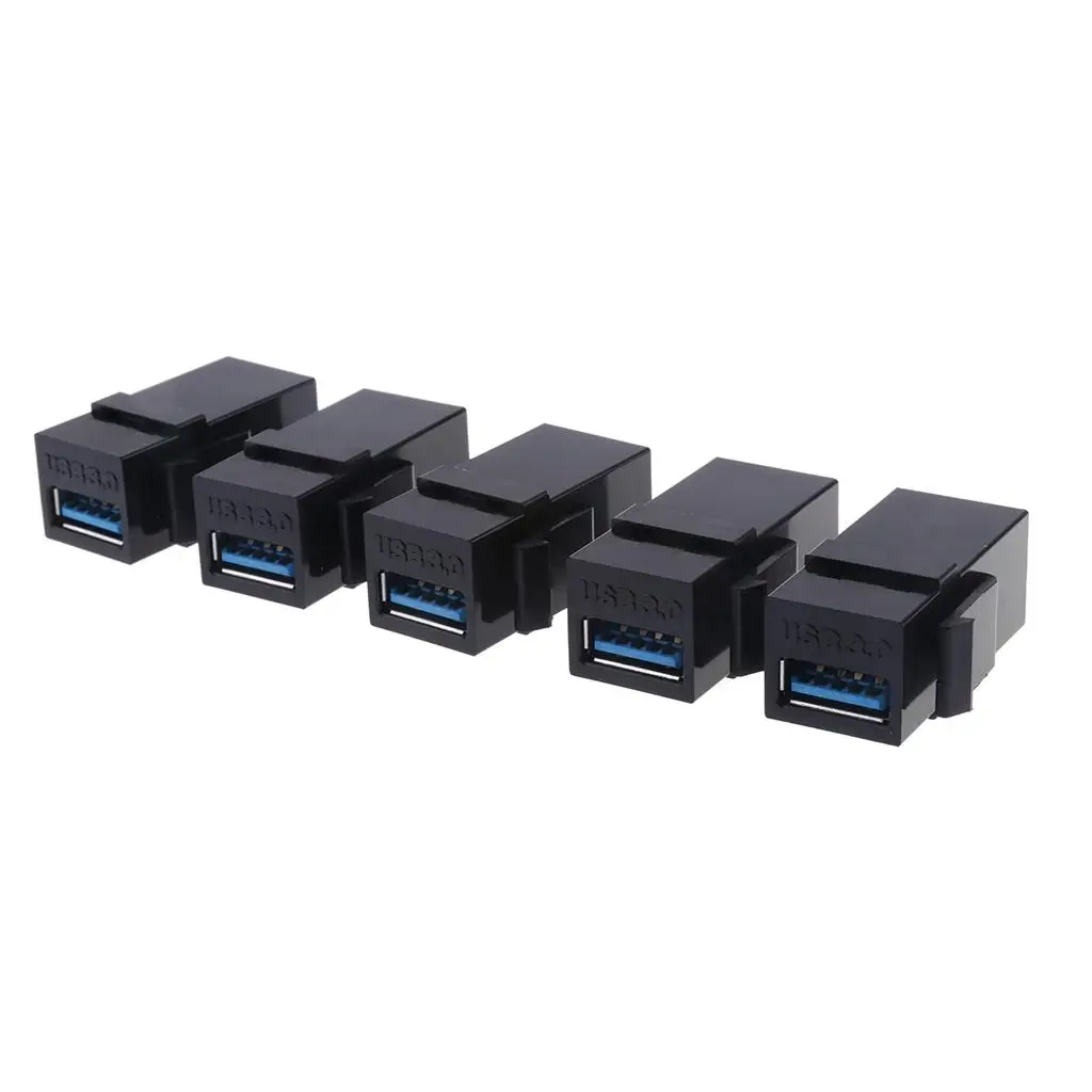 5 szt. Adapter do płytek ściennych żeński do żeńskiego F/F USB 3.0
