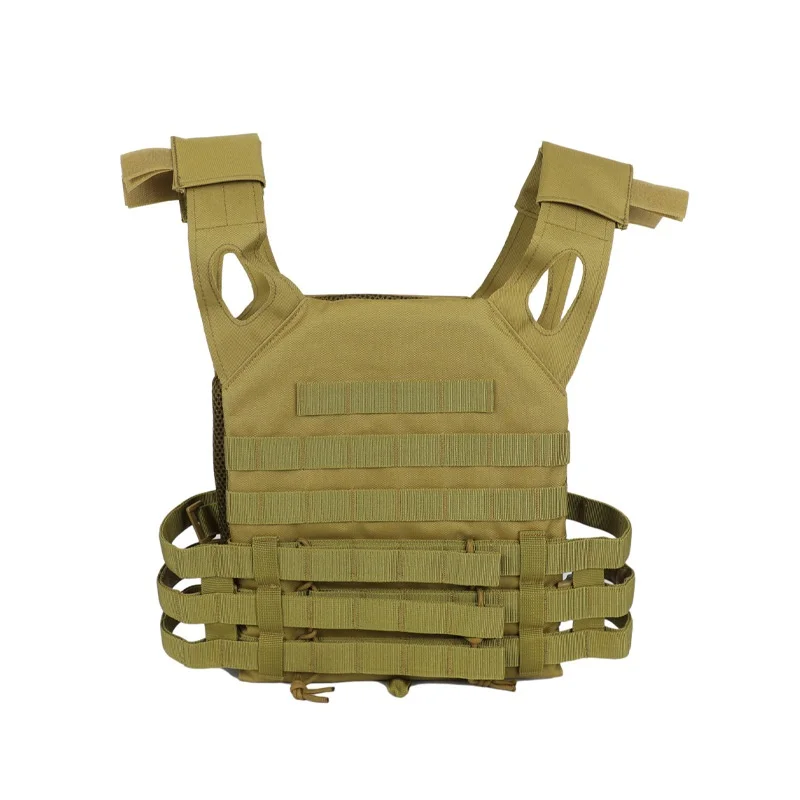 Unisex Oxford Tactical Vest Molle Detachable Bags Breathable Anti-Stab Multi-Function Solid Color No Closure Full Set Shooting