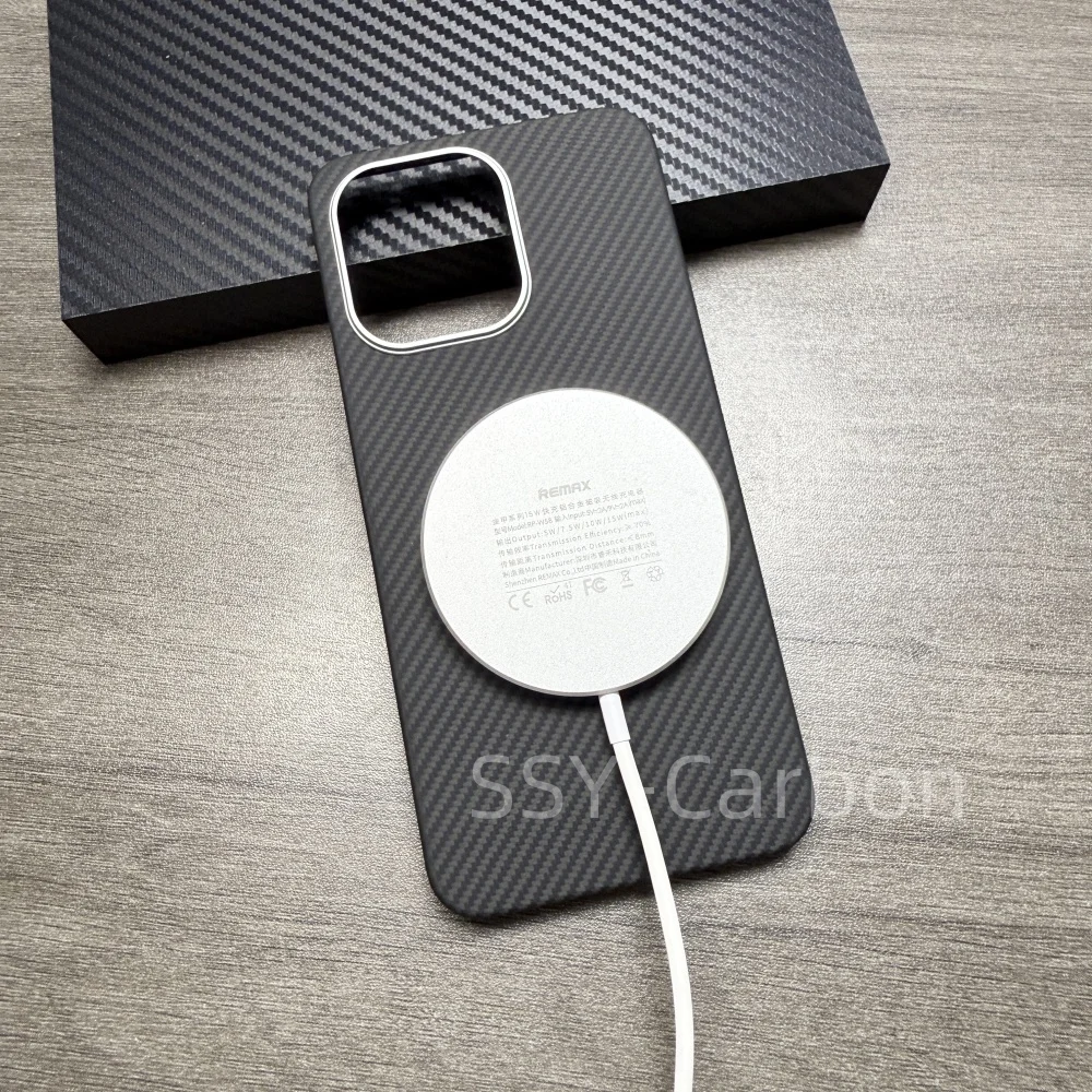 حافظة لهاتف Oneplus 13T من الكربون غطاء هاتف Kevlar Magsafe الحقيقي، حافظة واقية رفيعة للغاية من ألياف الكربون الفاخرة #6