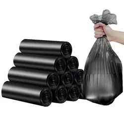 Household Black Rubbish Bag For Bathroom Garbage Bag Kitchen Points Off Trash Can Bin Rubbish Disposable Plastic Bags