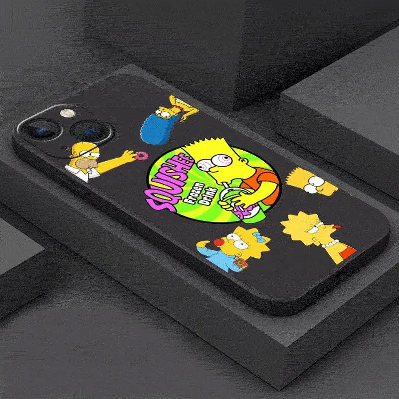 The Simpsons-Homer Case For Apple iPhone 15 14 11 13 12 Pro 7 X XR XS Max 6 8 Plus SE 2022 15Plus Soft Phone Coque