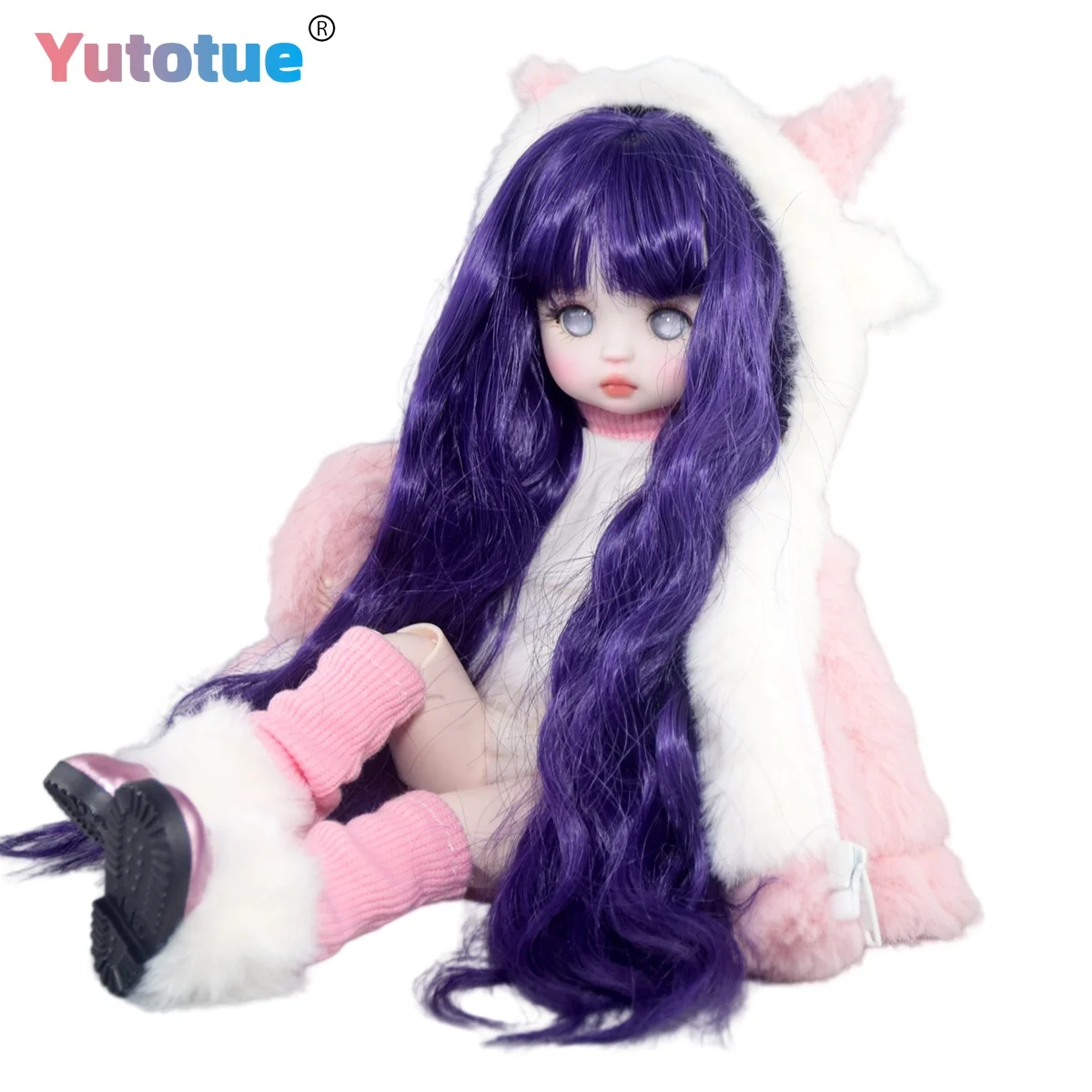 

YUTOTUE 30cm Height Girl Doll with Curly Hair Wigs Fashion Outfits Handpainted Makeup Cute BJD Toy