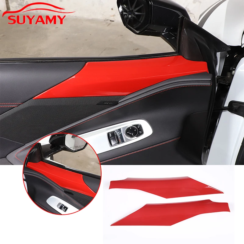 

ABS Car Inner Door A-Pillar Place Panel Trim Cover For Corvette C8 Stingray Z51 Z06 2020-2023 Car Accessories