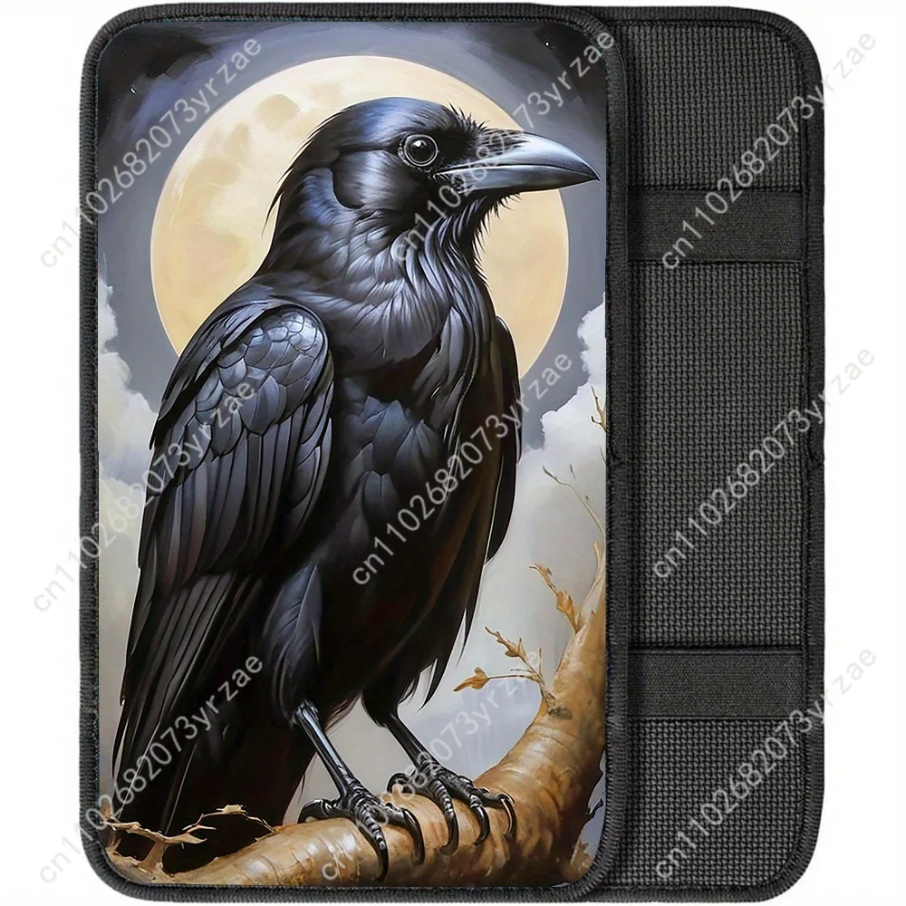 

Crow Universal Car Armrest Cushion High Quality Non-Slip Car Armrest Cover Elastic Straps Car Interior Accessories
