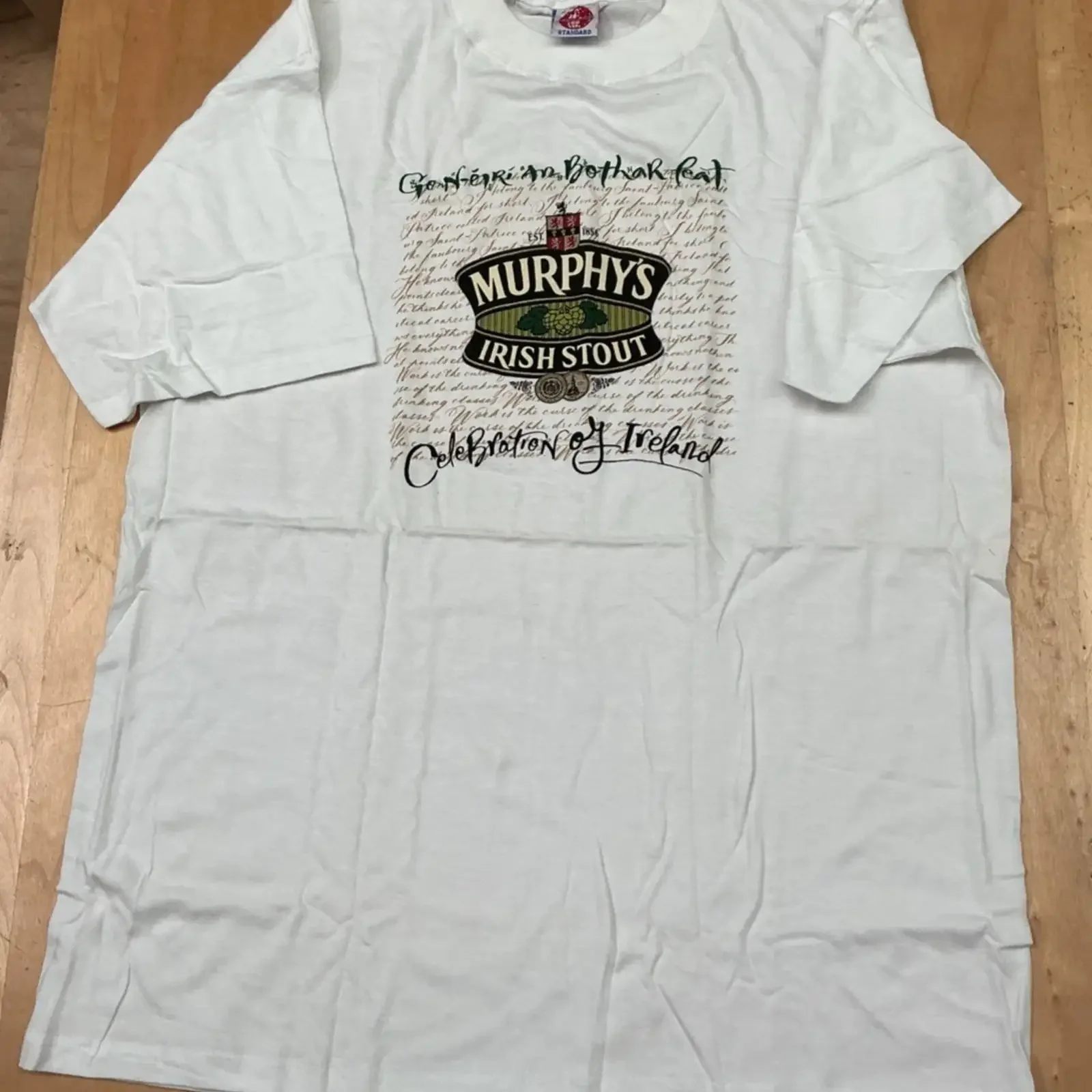 Murphy's Irish Stout Celebration Of Ireland T Shirt Neu Extra Large vintage Washed Comfortable Soft Breathable Unisex