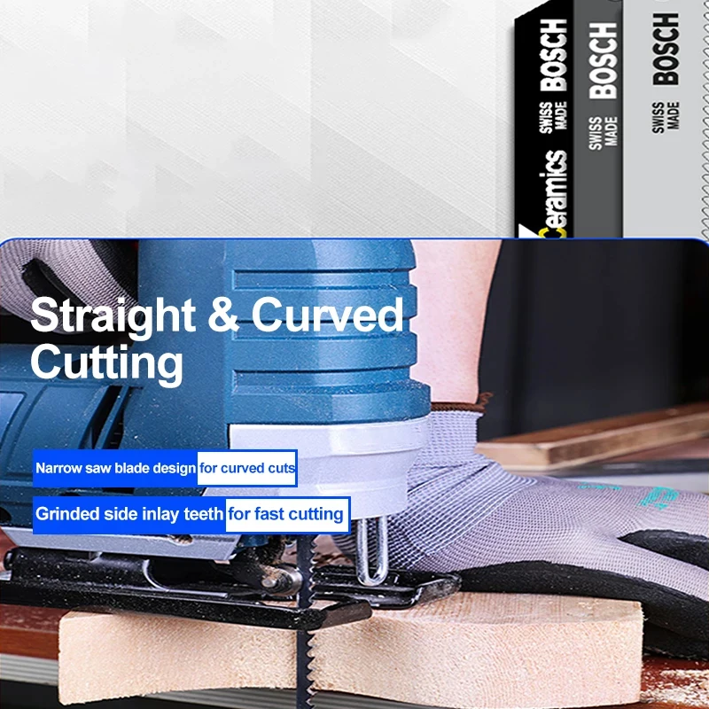 AcePwer Jigsaw Blade Straight Cutting Tools Jig Saw Blade Metal Steel Wood Assorted Saw Blades Woodworking Tool Curved Saw Blade