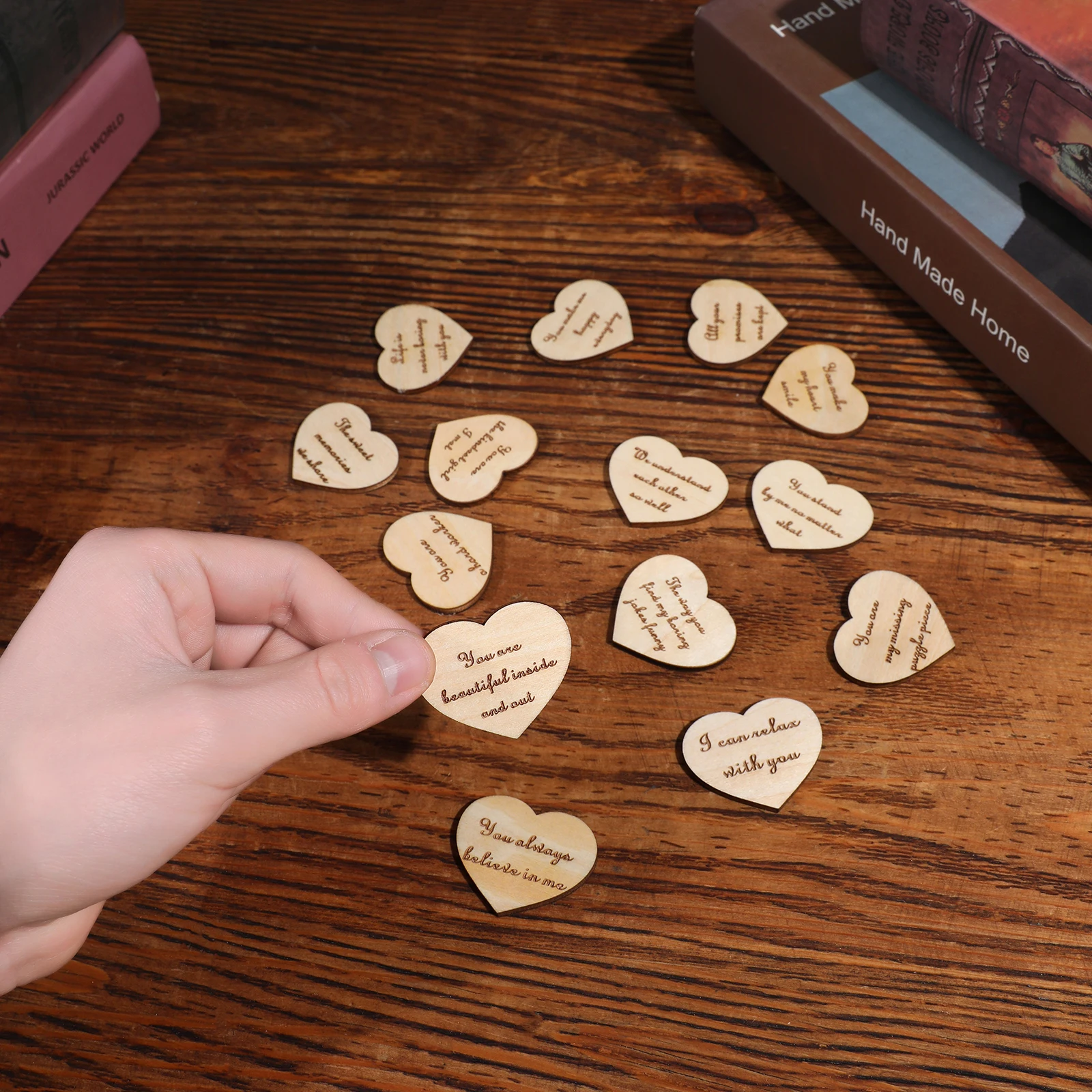 Mother's Day Gifts Custom Letters Guestbook Wood Sweet Heart Shape Why I Love You Reasons Drop Box Welcome Frames Wedding Decors