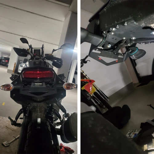 Imagen 2 del producto Soporte para matrícula trasera de motocicleta con eliminador de guardabarros limpio trasero ligero para Yamaha Tenere 700 XT700Z Tenere700 2019-