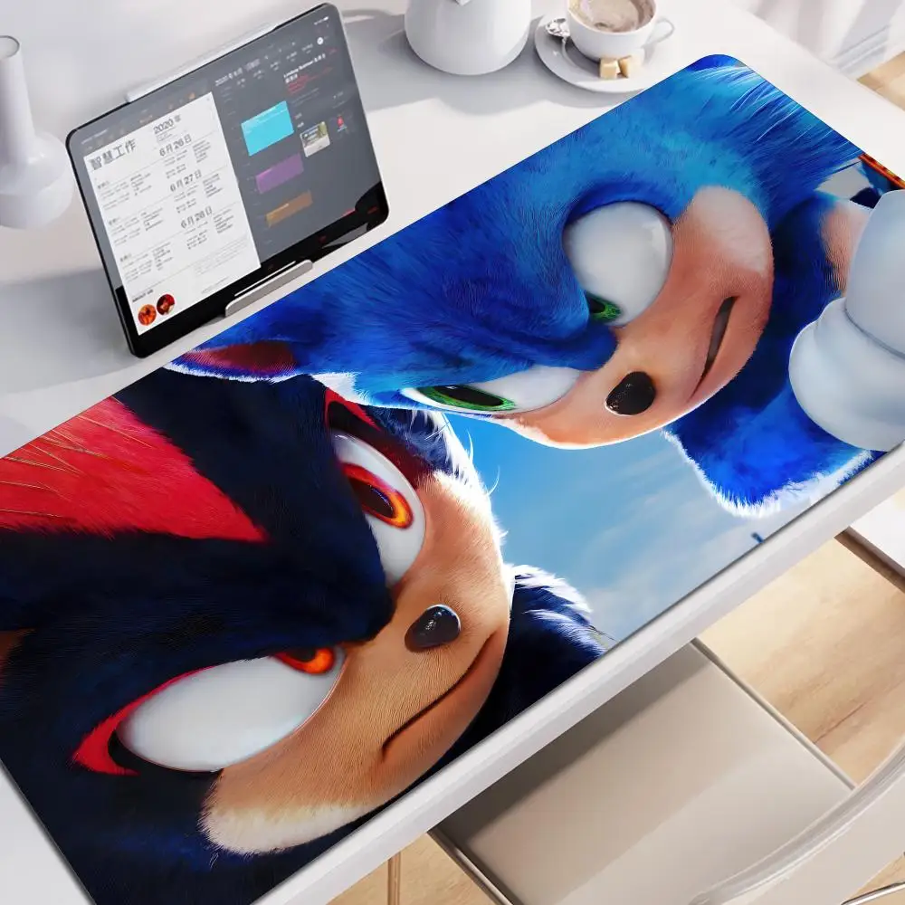 Game S-Sonic-S the H-hedgehog-S Mouse Pad Non-slip Rubber Gamer Balance Computer Mat Decoracion Deskmat Laptop Office Large