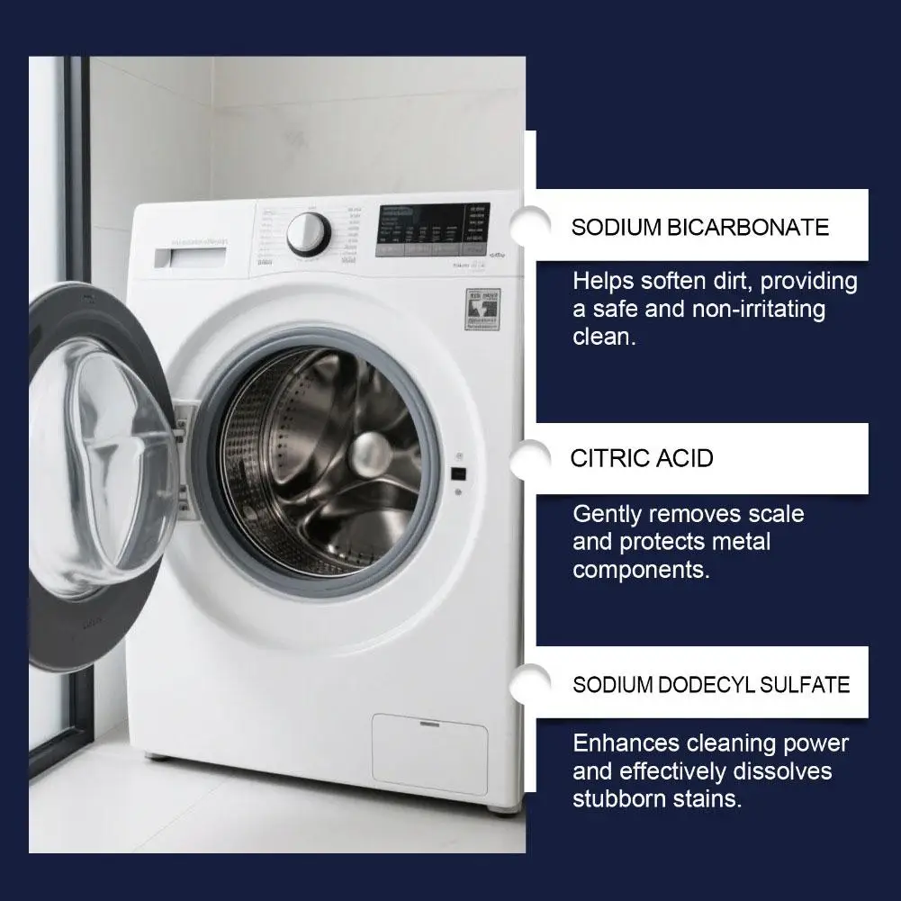 Washing Machine Cleaning Tablets Drum Laundry Sink Remove Dirt Eliminate Odors Reduce Bacterial Growth Washing Machine Cleaner