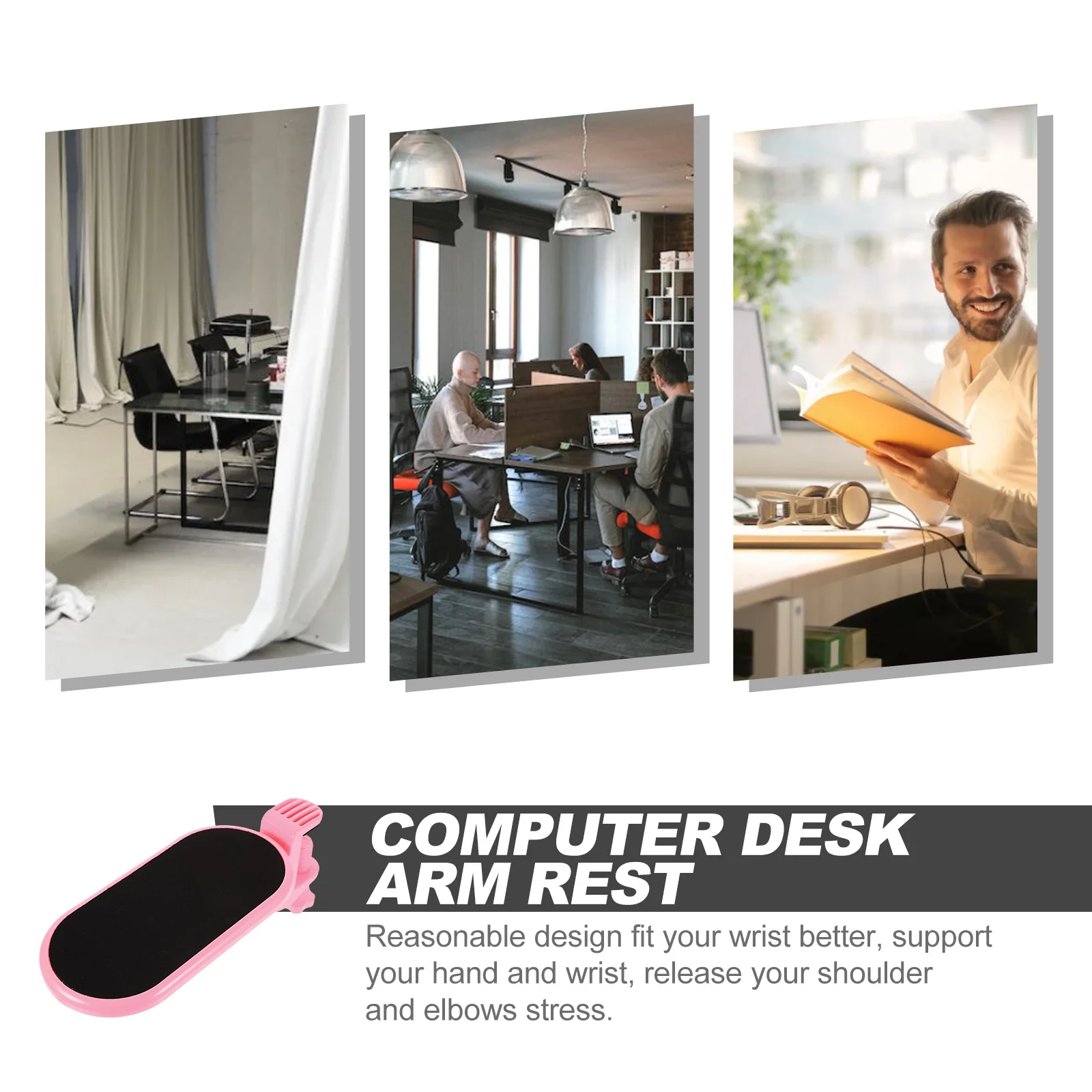 Descanso de braço para mesa de computador, suporte para pulso, leve, de longa duração, para casa, escritório, presente de viagem para mesa de computador