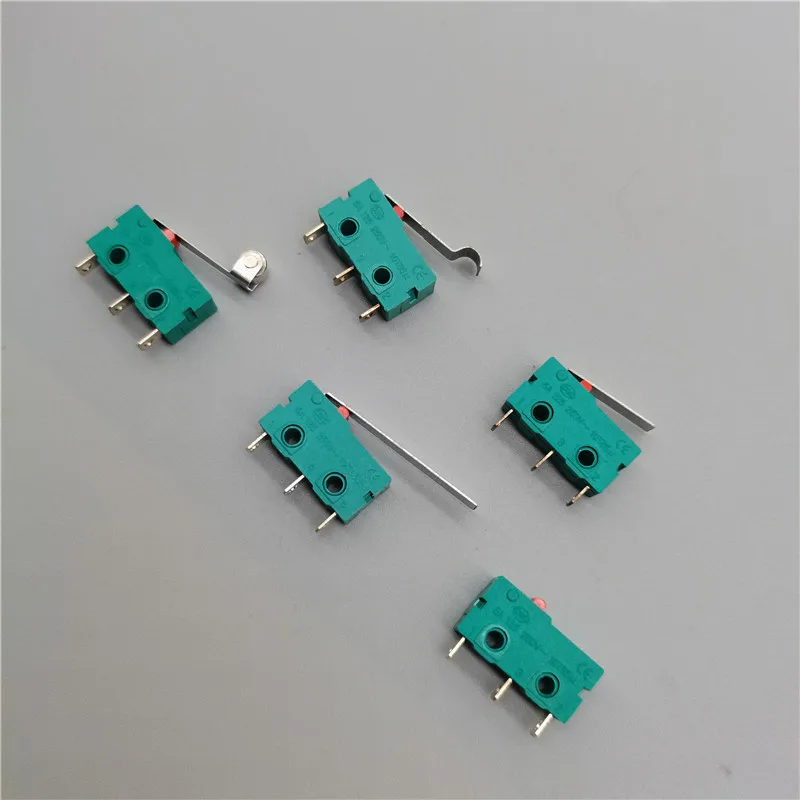 5pcs Micro Mouse Microswitch Roller Arc Rod SPDT Quick Action 5A / 250V Nc-no-c 3-pin Travel Limit Switch with Pulley