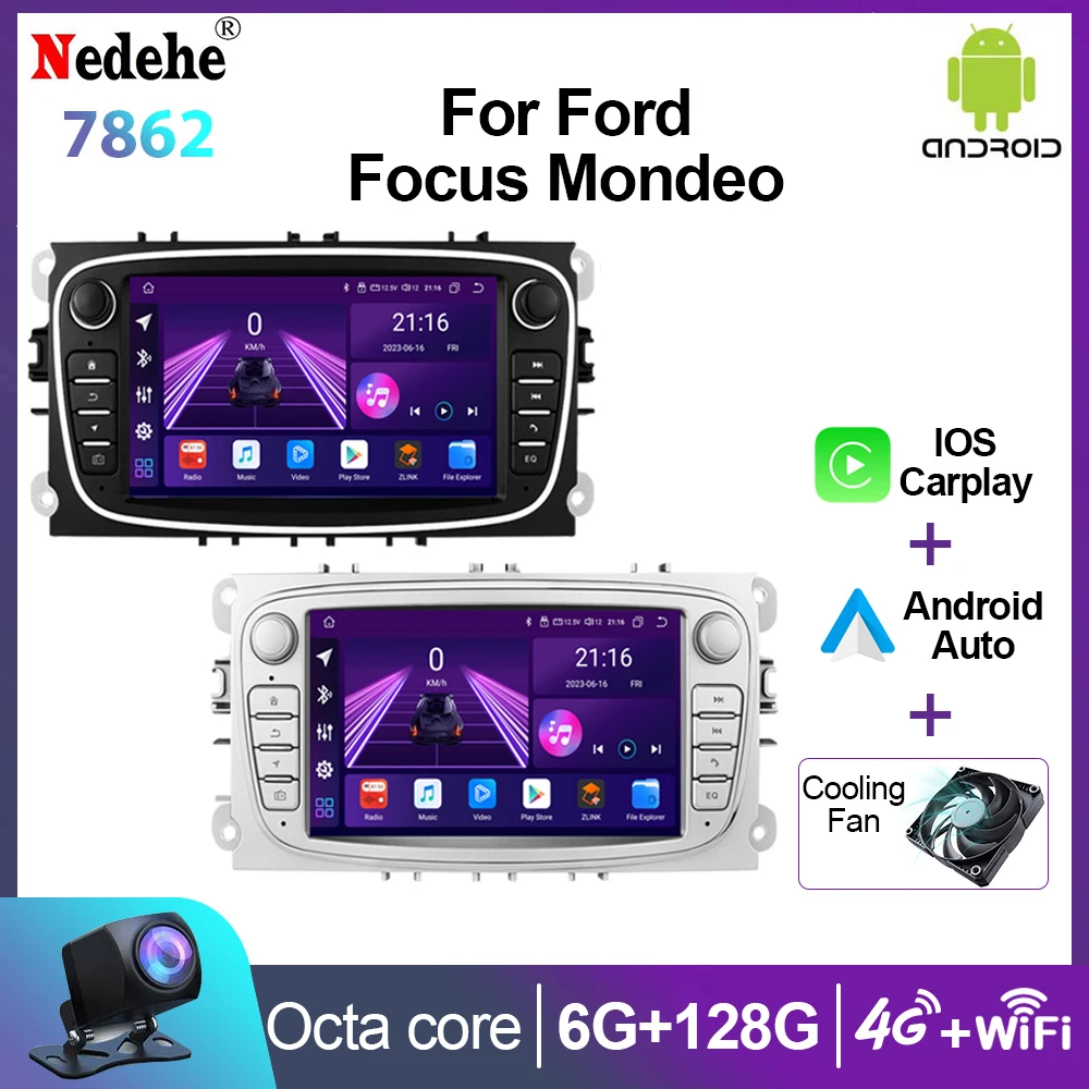 

Car Radio Android 13 Wireless Carplay for Ford Mondeo Focus C-MAX S-MAX Galaxy Multimedia 2din Stereo GPS Navigation Autoradio