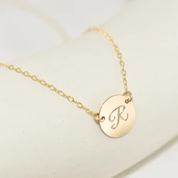 Coin Necklace Handmade Gold Choker Gold Filled Pendant Boho Collier Femme Letter Necklace Kolye Collares Women Jewelry