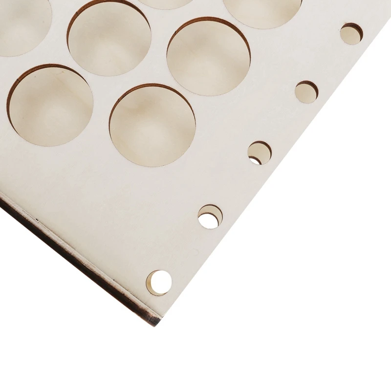 منظم تخزين زجاجة صبغة خشبية ، طلاء ملون ، رف حامل فرشاة حبر ، حامل وحدات ، رف مدرسة ، 2X ، 81 فتحة